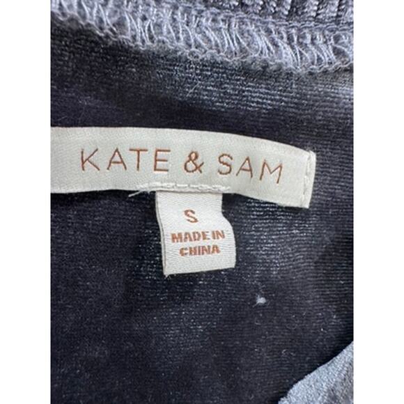 "Kate & Sam" Velvet Gray Dress, Midi, SZ S, Keyhole Front, Goth, Vampire, Soft - Picture 5 of 12